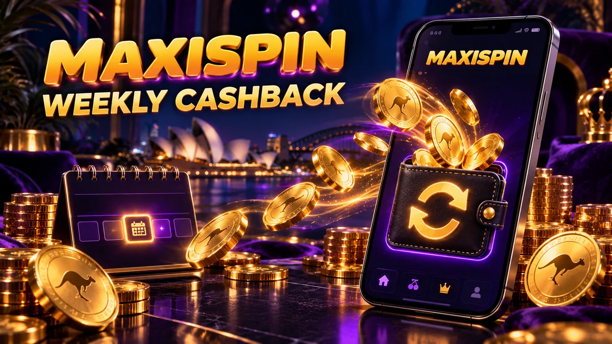 Weekly cashback offer card in the MaxiSpin promotions area