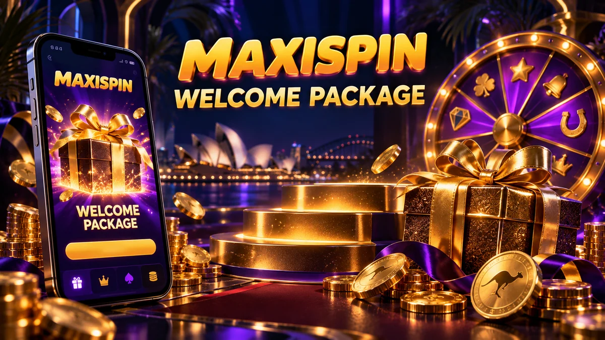 MaxiSpin welcome package banner with free spins